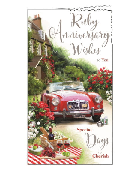 40th anniversary cards, ruby wedding anniversary cards