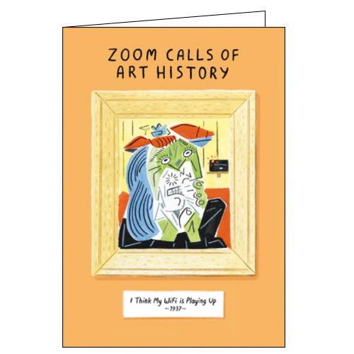 Zoom Calls of Art History by Stephen Collins funny blank cards