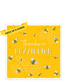 Thank you a BUZZillion - pack of 6 thank you cards