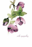 Lilac Hellebore - sympathy card