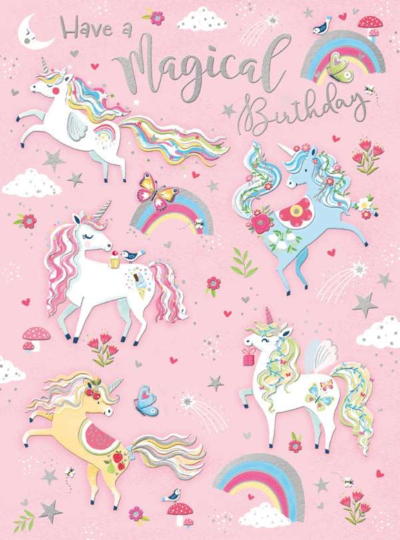 Lovely Unicorns birthday card