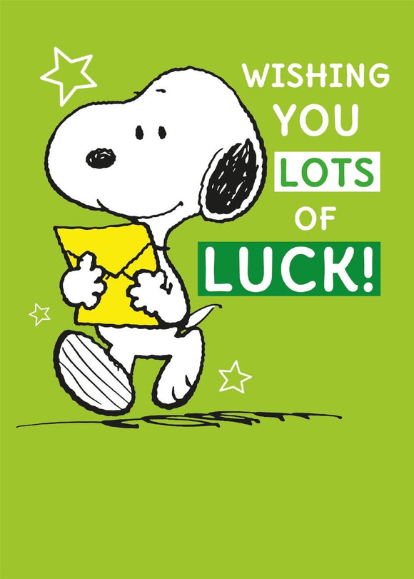 Peanuts - good luck card