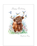 Highland cow - birthday card