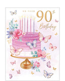 On your 90th birthday card