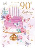 On your 90th birthday card