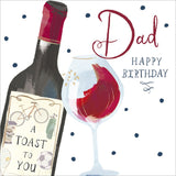 Dad, a toast to you - Birthday card