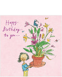 Flower Power - Quentin Blake birthday card