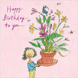 Flower Power - Quentin Blake birthday card