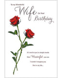 Wonderful Wife on Your Birthday card