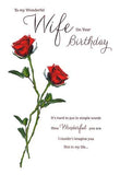 Wonderful Wife on Your Birthday card