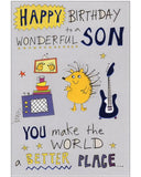 Wonderful Son on Your Birthday card