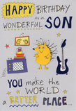 Wonderful Son on Your Birthday card