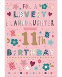 Lovely Granddaughter on your 11th Birthday card