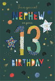 Wonderful Nephew on your 13th Birthday card