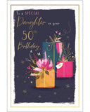 To a Special Daughter on Your 50th Birthday card