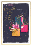 To a Special Daughter on Your 50th Birthday card