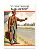 The joys of owning an electric car - Birthday card