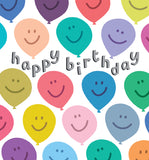 Smiley balloons - birthday card
