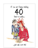 Add more gin! - Camilla and Rose funny 40th Birthday card