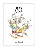 Rockin'! - Camilla and Rose funny 80th Birthday card