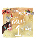 Daisyfield Farm - Alex Clark 1st Birthday Card