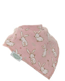 Pink Bunnies dribble baby bib - Ziggle Baby