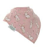 Pink Bunnies dribble baby bib - Ziggle Baby