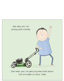 Stripes in the lawn - Rosie Made a Thing Birthday card