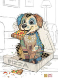Pedro Pup - Bug Art blank greetings card