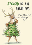 SPRUCED up for Christmas - funny Christmas card