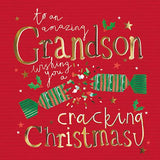 Amazing Grandson Christmas card