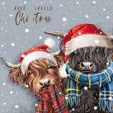 Highland Coos Christmas card
