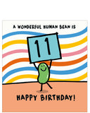 Human bean - 11th birthday card