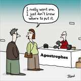 The apostrophe - blank greetings card