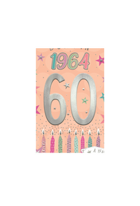 Born in 1964 -  60th birthday card (female)