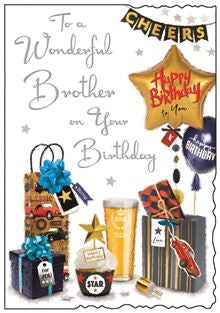 Wonderful Brother on your Birthday - Jonny Javelin cards