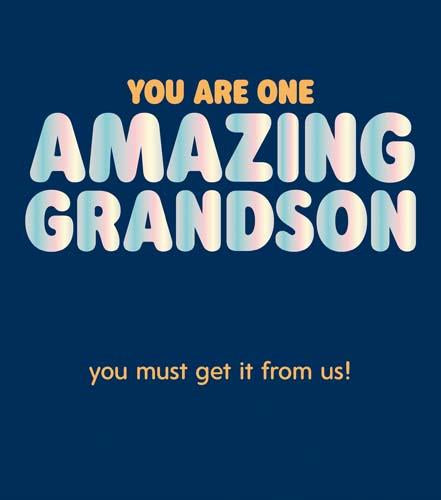 Amazing Grandson - Birthday card