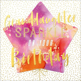 Granddaughter, sparkle on your Birthday card