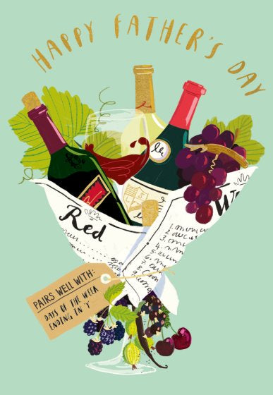 Bouquet of wines - Father's Day card