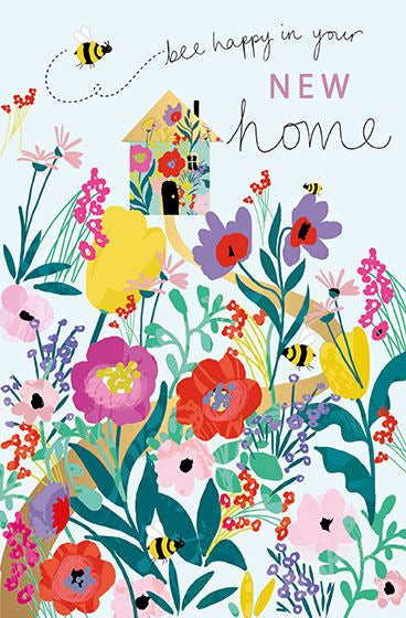 Bee happy -  New Home card