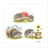 Hedgehog harmony - Bree Merryn blank greeting card