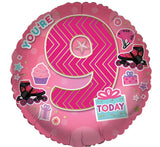 You’re 9 Pink- Helium Filled Balloon