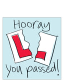 Hooray You Passed - driving test card