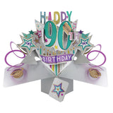 90th Birthday - 3d pop up Birthday card