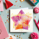 Granddaughter, sparkle on your Birthday card