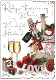 Husband on our Ruby Anniversary card - Jonny Javelin