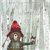 Warmest Wishes Christmas card - Alex Clark small Christmas card