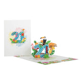 21st Birthday - 3d pop up card