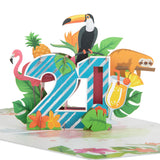 21st Birthday - 3d pop up card