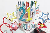 21st Birthday - 3d pop up Birthday card